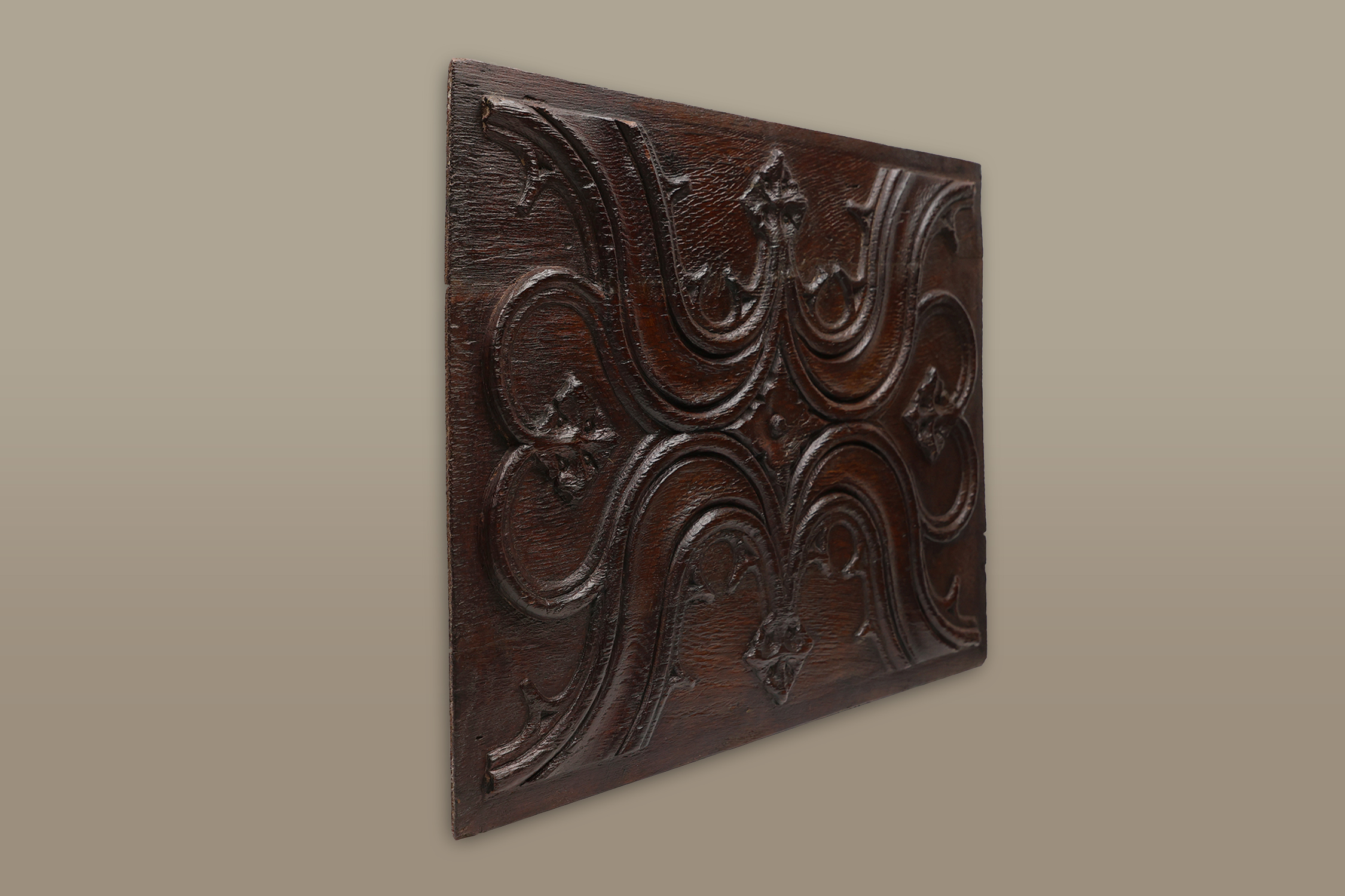 16th Century Hand-Crafted Gothic Panel in Oak, Belgiumthumbnail